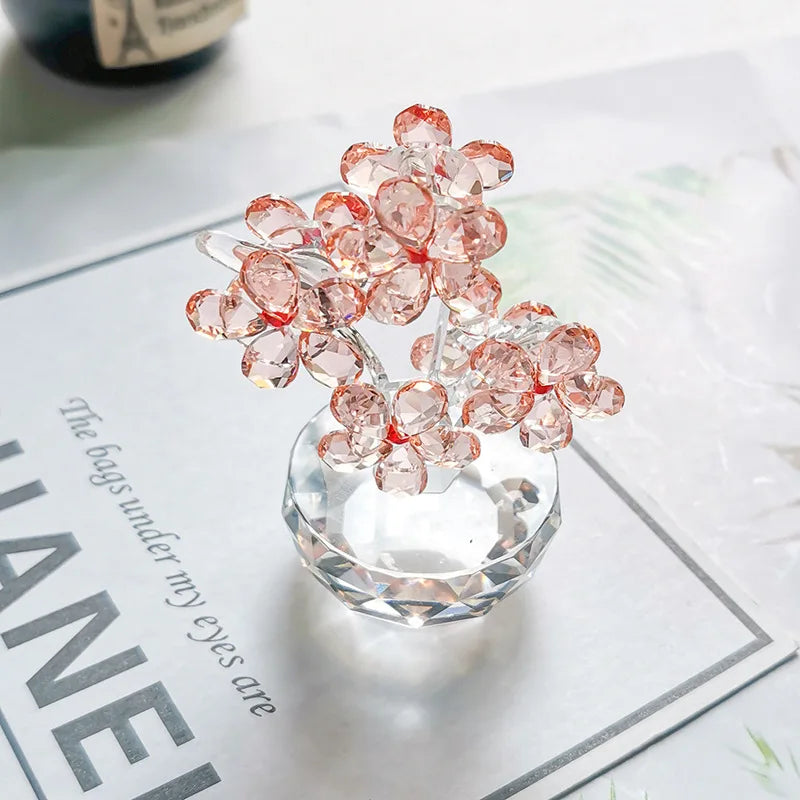 Glass Flower Paperweight