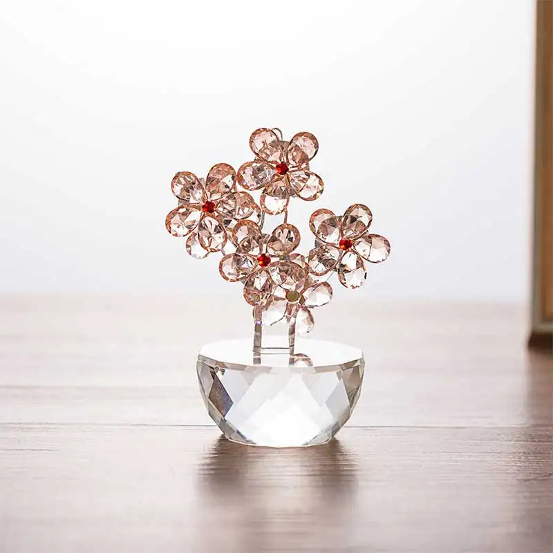 Glass Flower Paperweight