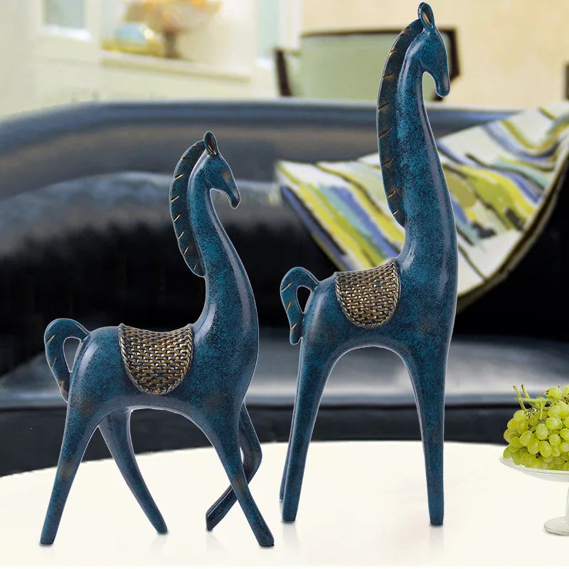 Nordic Elegance Horse Duo Figurine
