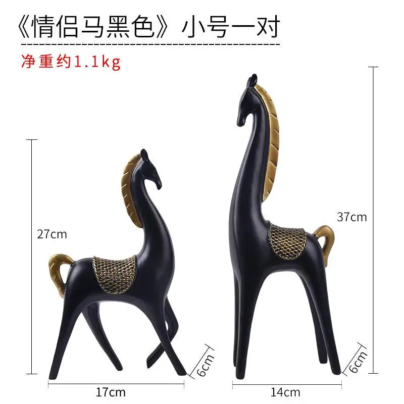 Nordic Elegance Horse Duo Figurine
