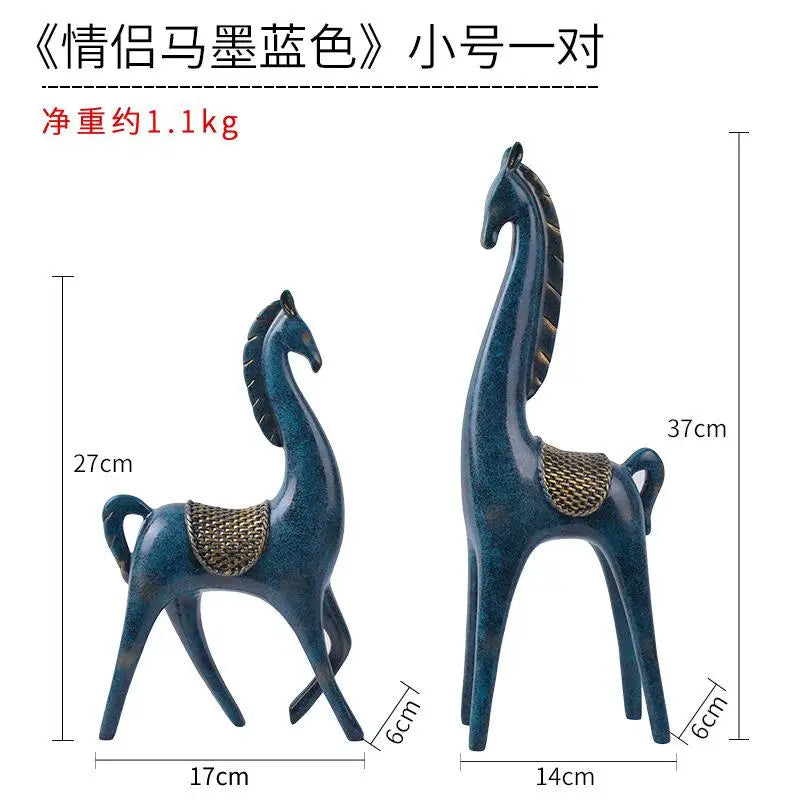 Nordic Elegance Horse Duo Figurine
