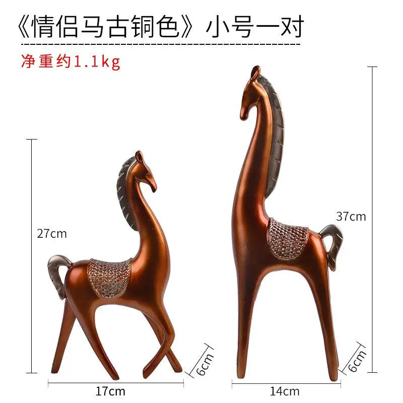 Nordic Elegance Horse Duo Figurine