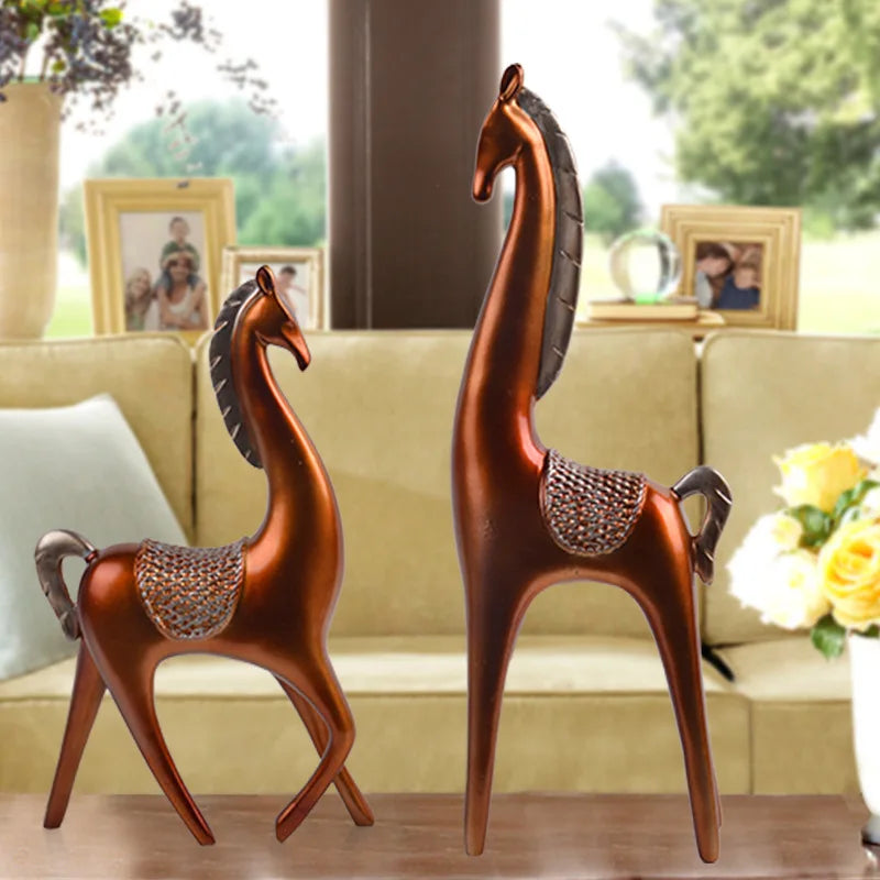 Nordic Elegance Horse Duo Figurine