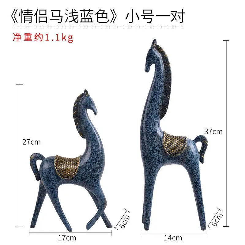 Nordic Elegance Horse Duo Figurine