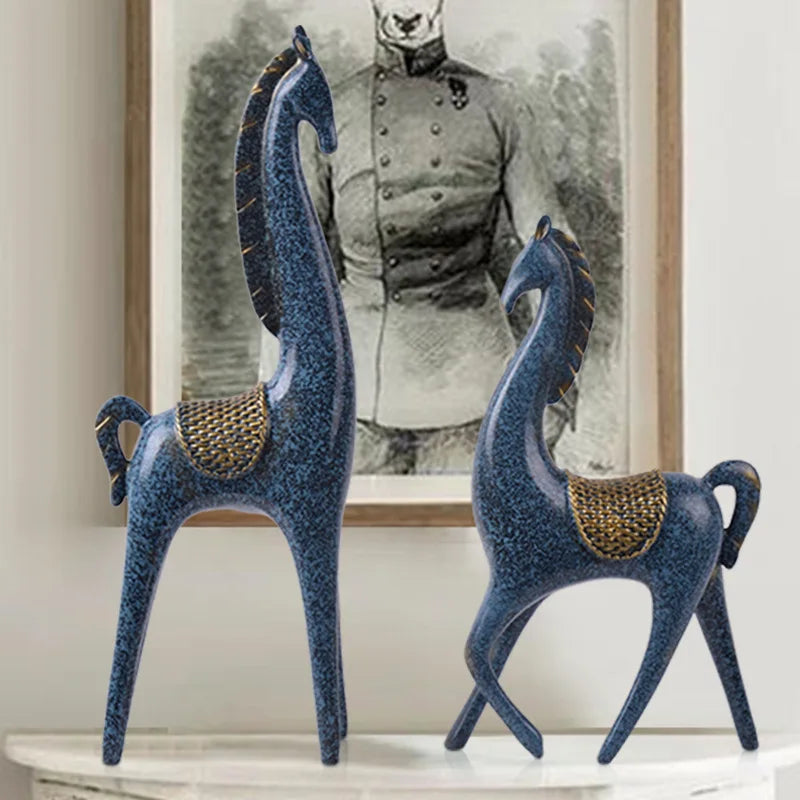 Nordic Elegance Horse Duo Figurine