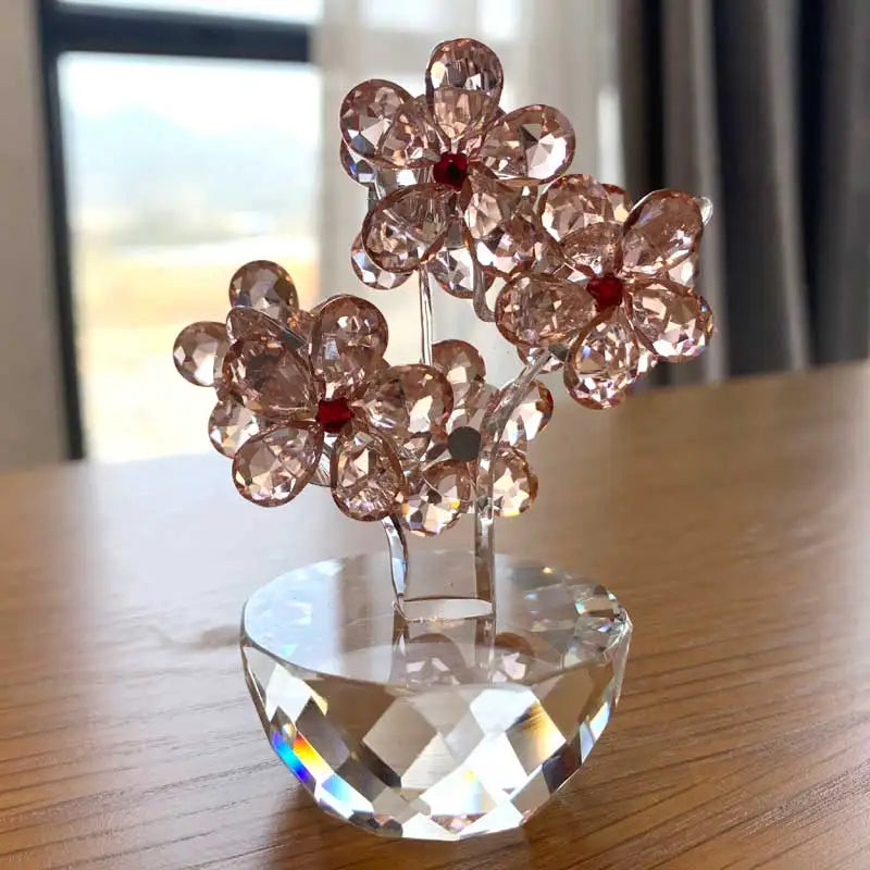 Glass Flower Paperweight
