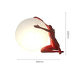 Modern Nordic Art Floor Lamp Abstract Decoration Of Human Figure Holding Ball Vertical Lamp Creative Figure Sculpture Decorative