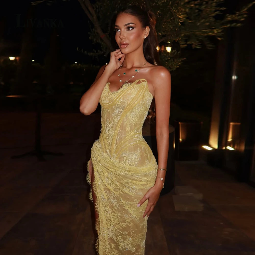 LIVANKA Stylish Sweetheart Evening Dress