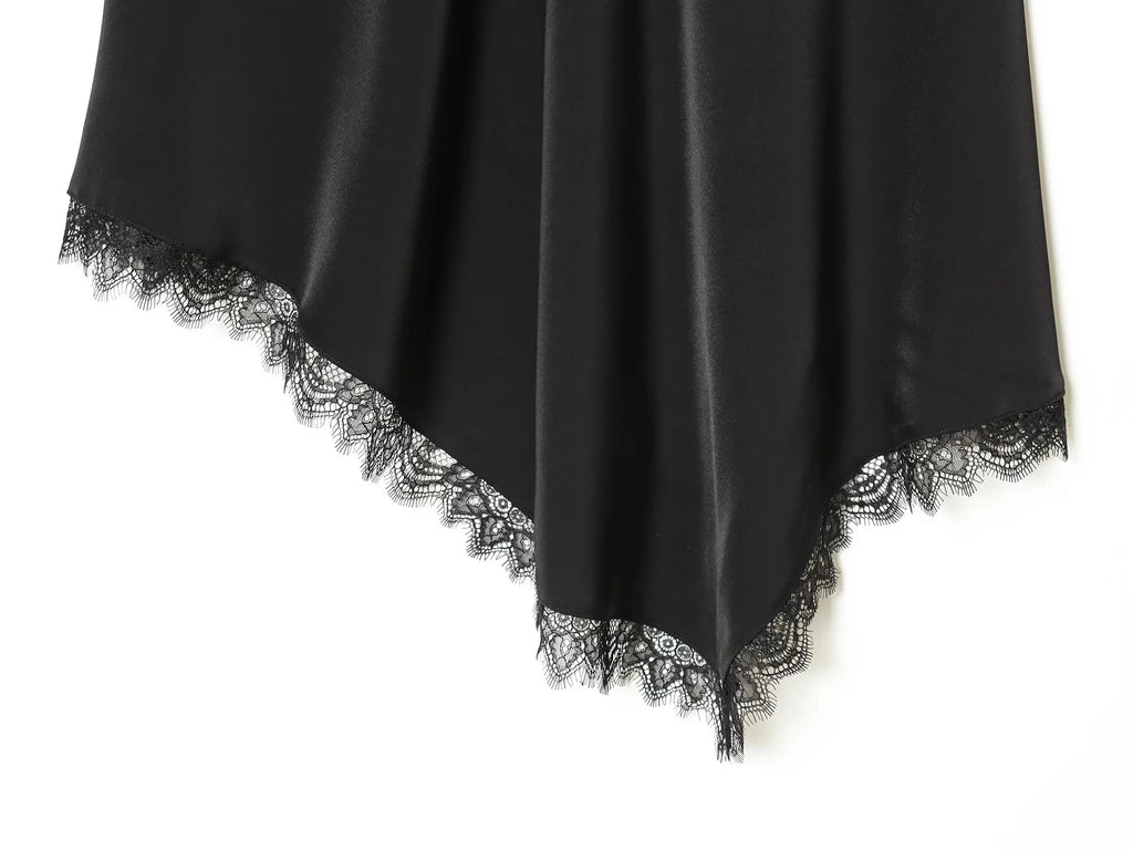 Sexy Lace Mini Skirt for Women – Elegant Asymmetric Clubwear