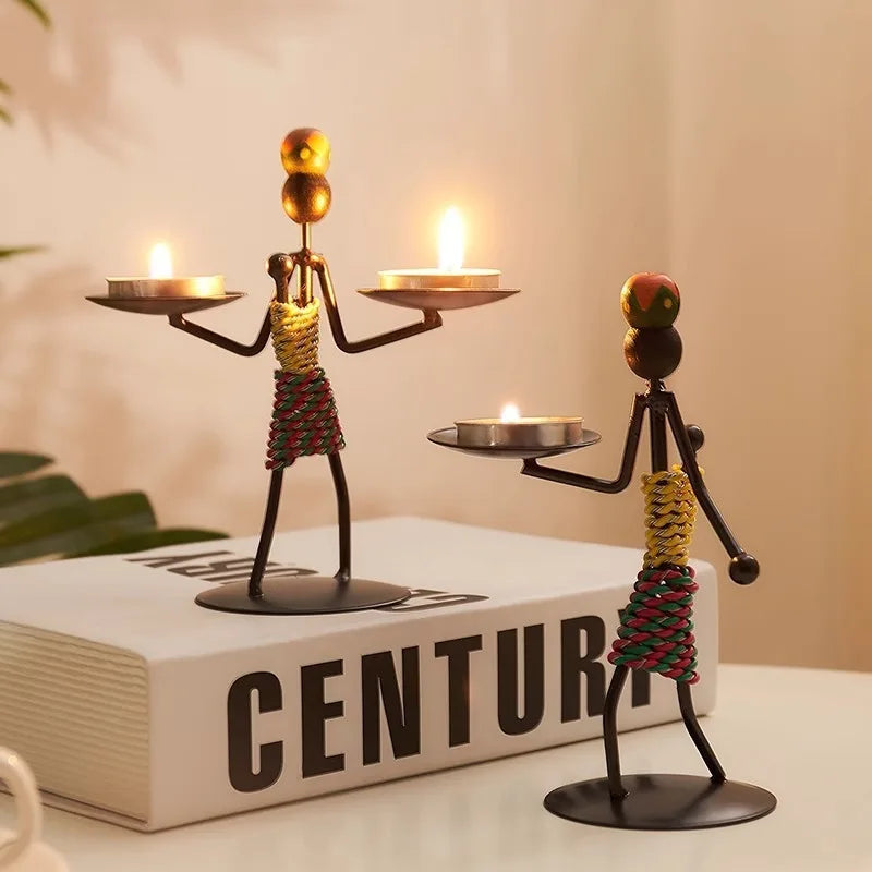 Golden Elegance Candle Holder
