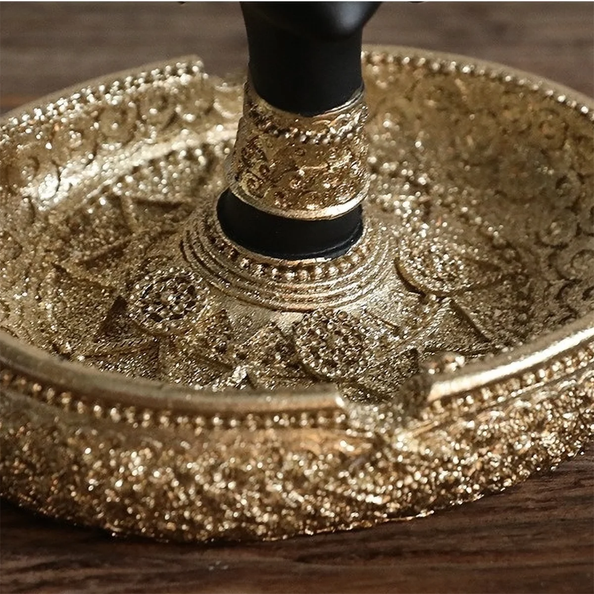 Golden Heritage Resin Sculpture & Candle Holder