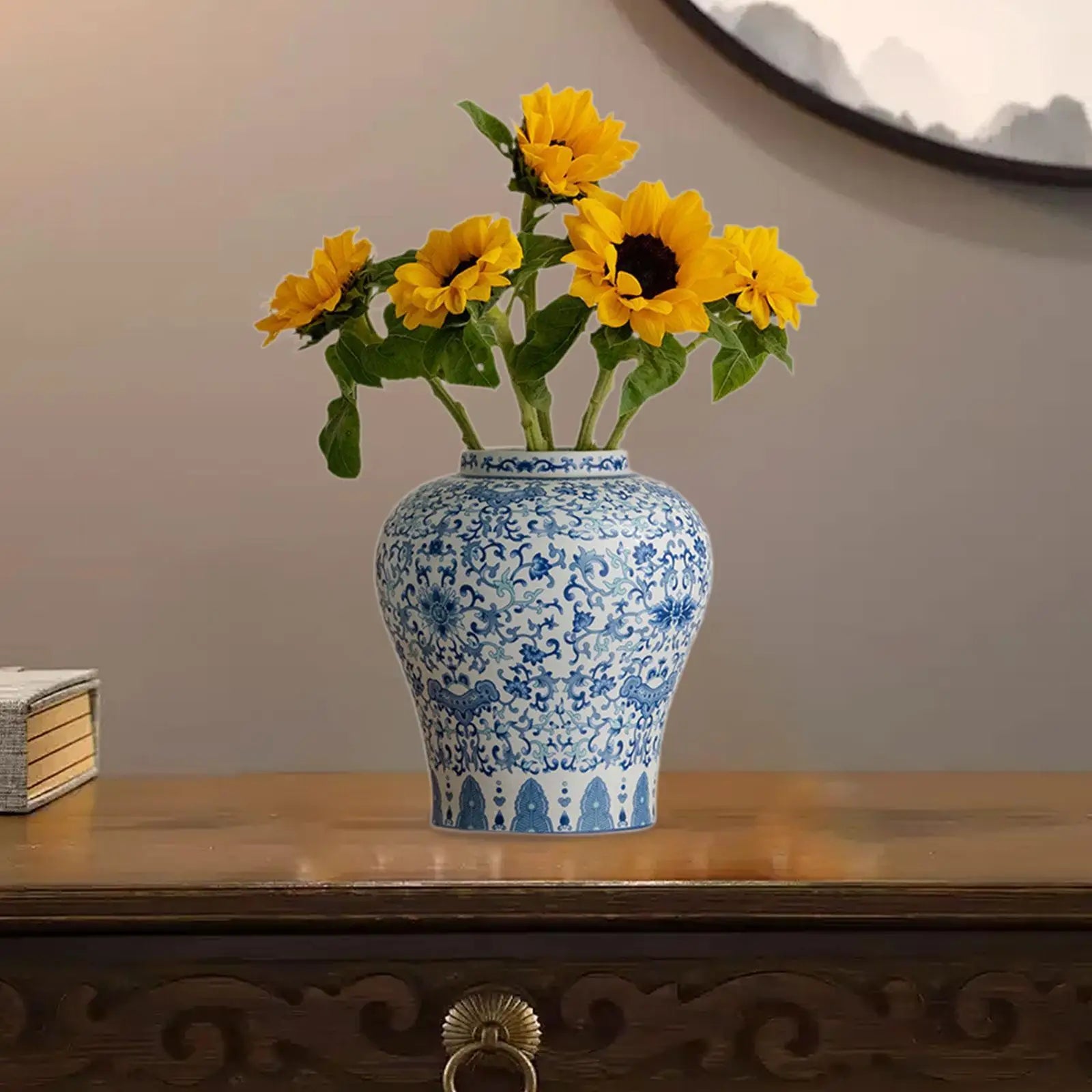 Azure Blossom Porcelain Vase