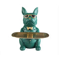 Artisan Bulldog Storage Tray Sculpture