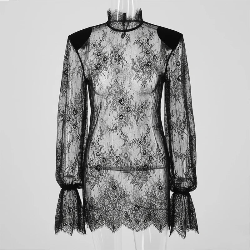Midnight Muse Sheer Dress