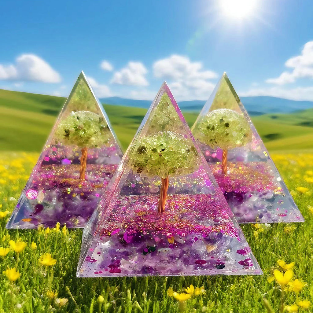 Amethyst Tree of Life Energy Pyramid