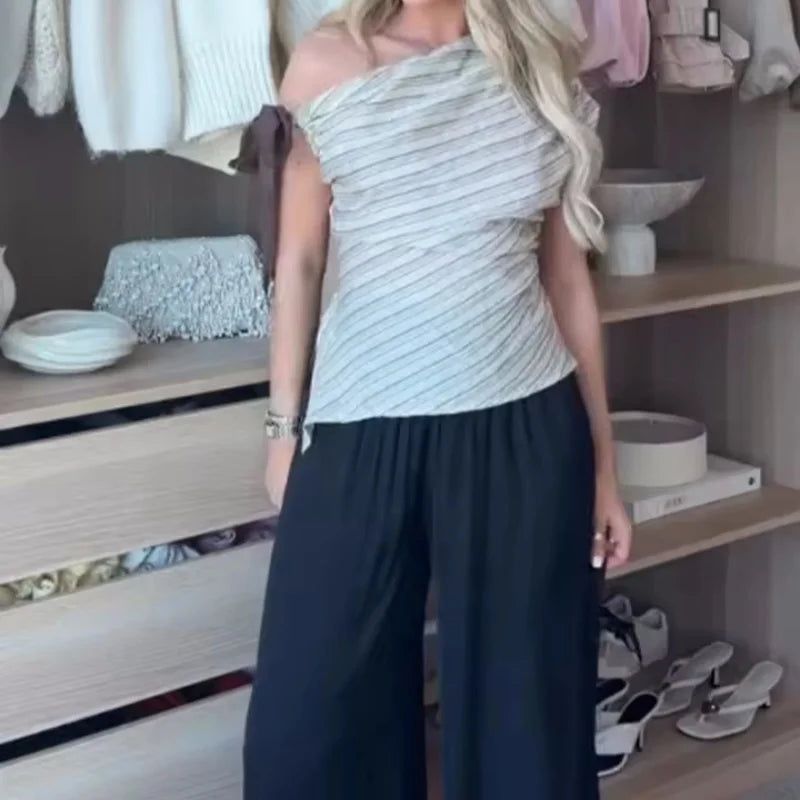 New striped bow top