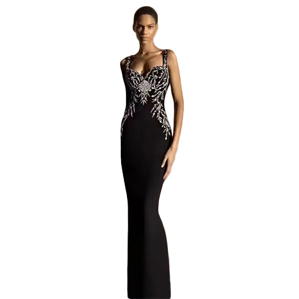 Midnight Crystal Bodycon Dress