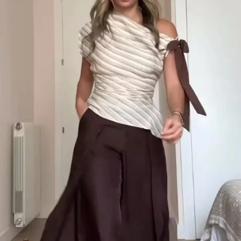 New striped bow top