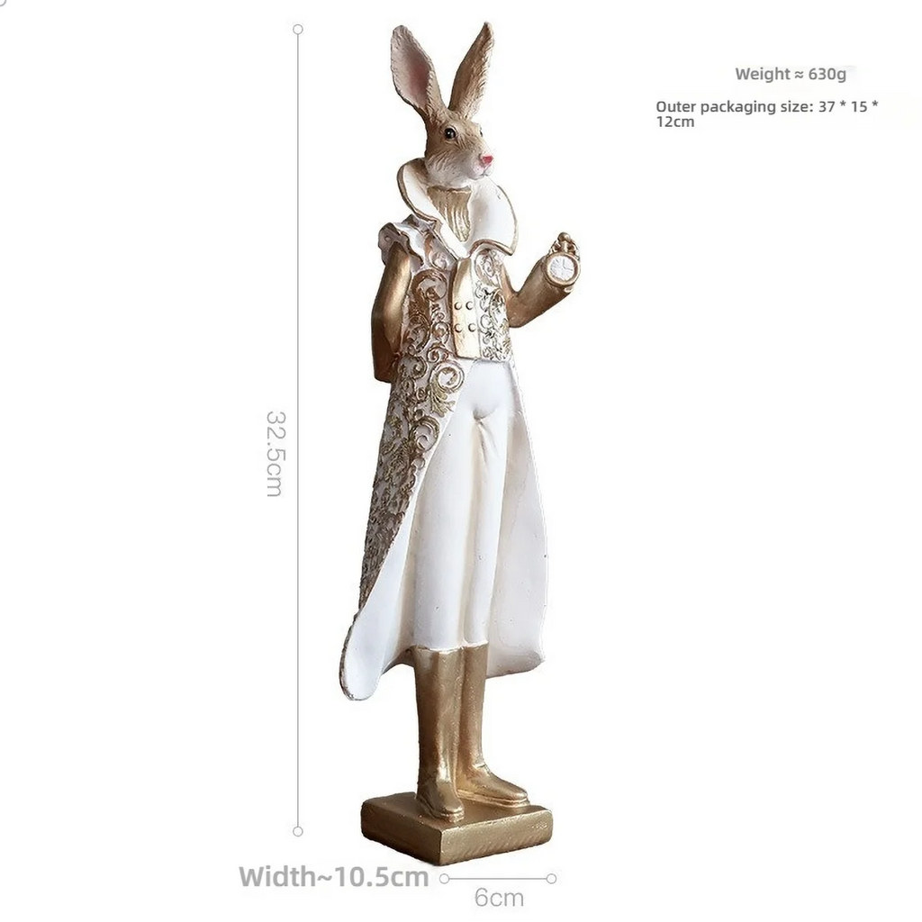 Golden Wonderland Rabbit Sculpture