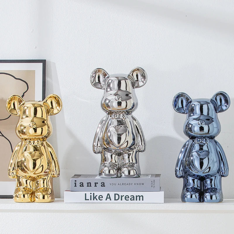 Aesthetic Bear brick Ceramic Staute