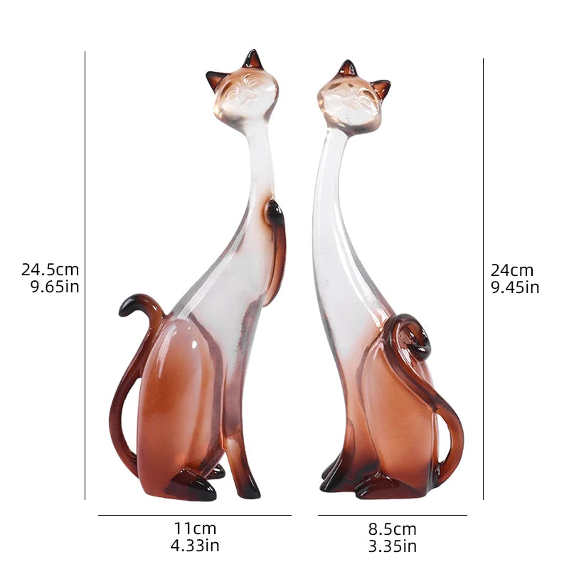 Crystal Whiskers Cat Sculpture