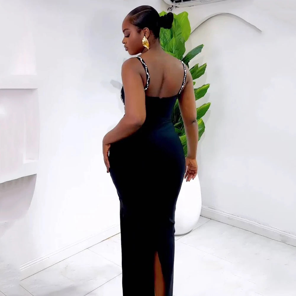 Midnight Crystal Bodycon Dress