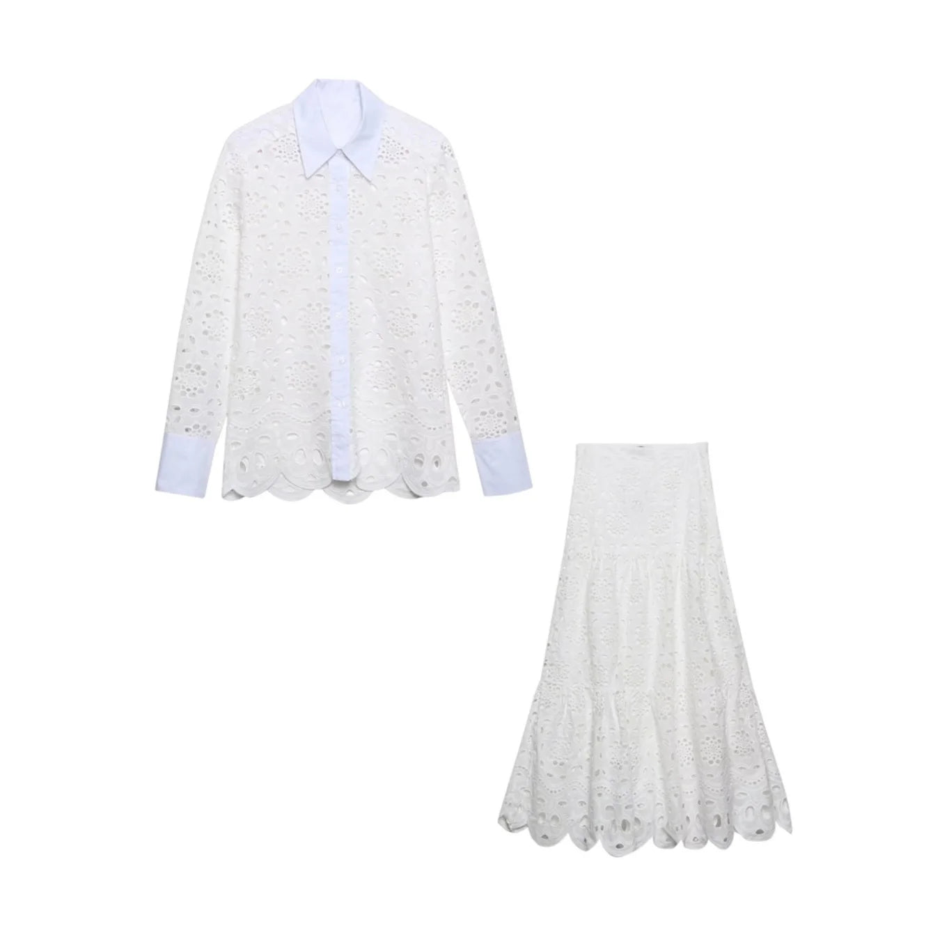 Ivory Bloom Lace Set