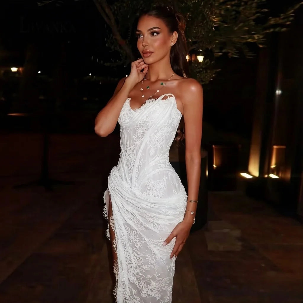 LIVANKA Stylish Sweetheart Evening Dress