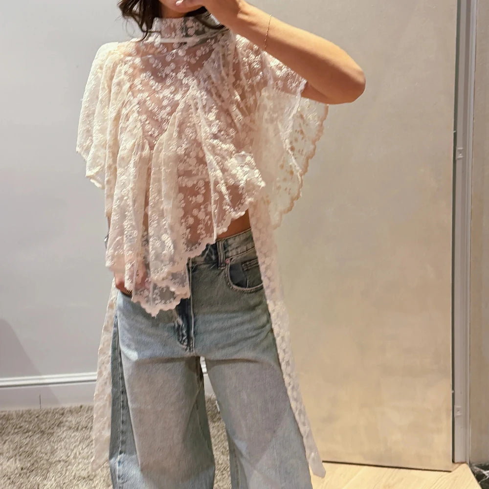 Luna Lace Flutter Top