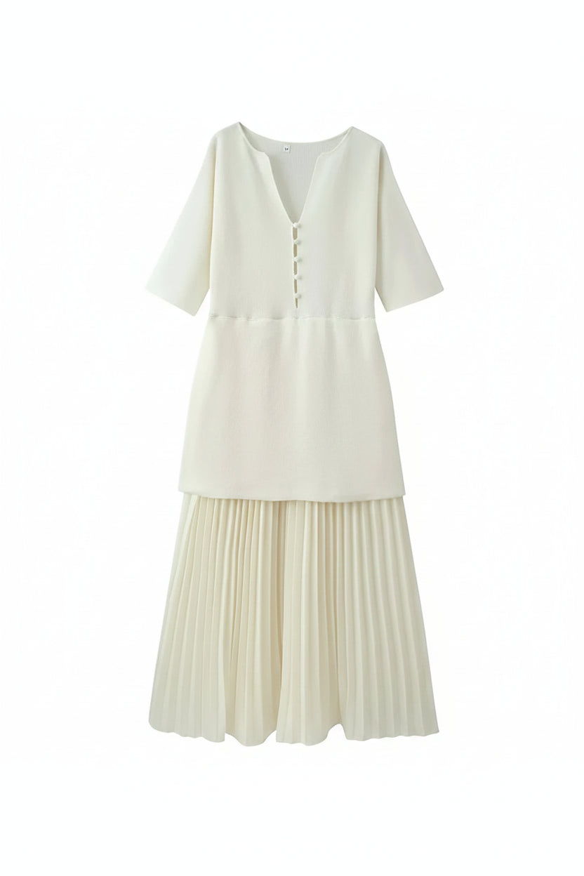 KONDALA Riviera Pleated Knit Dress