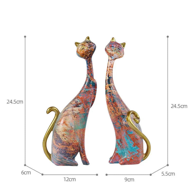 Nordic Abstract Cat Art Sculpture