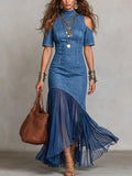 Denim Whisper Elegance Dress