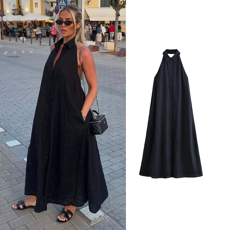 Aurelia Neckline Maxi Dress