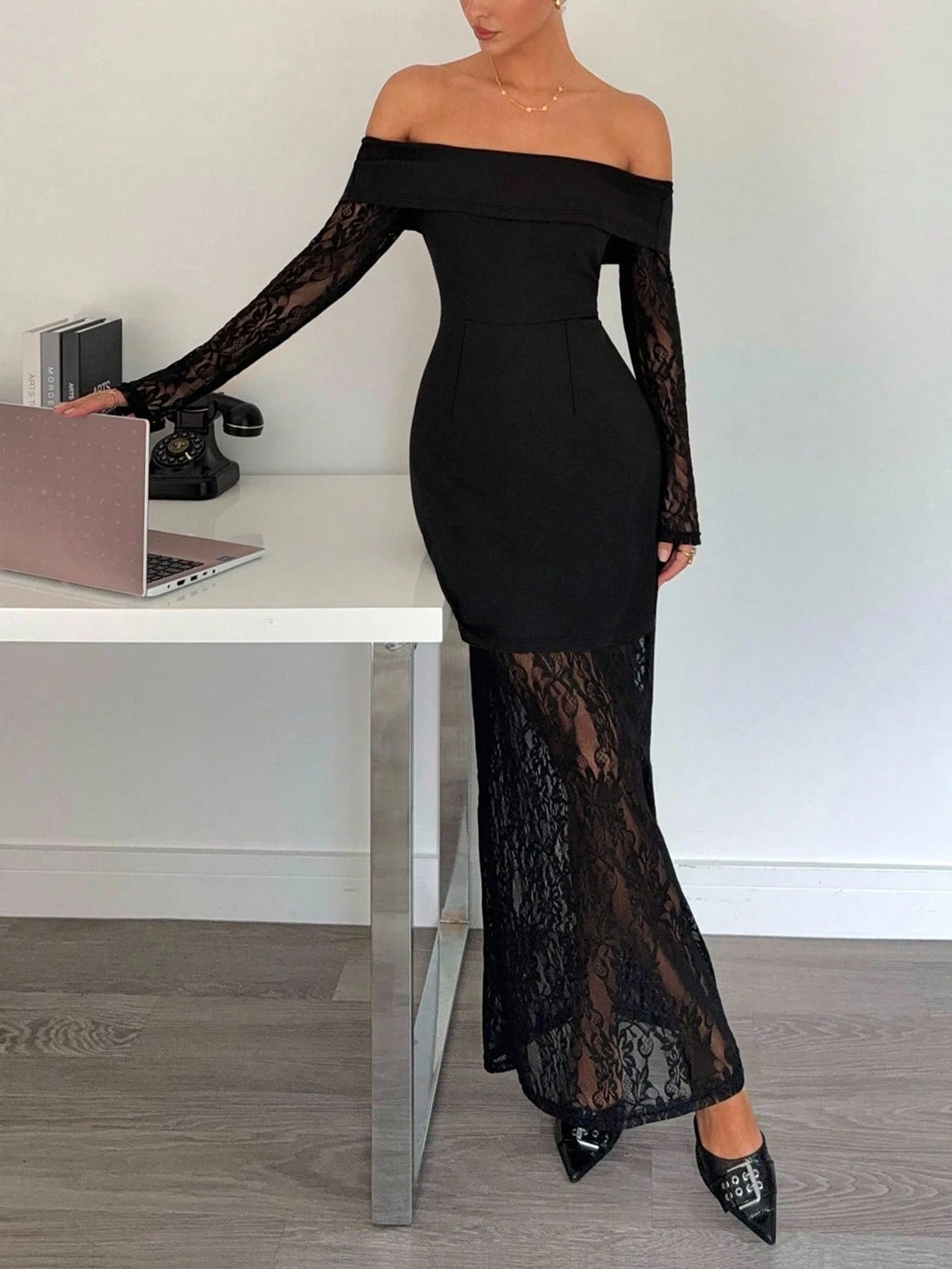 Midnight Lace Midi
