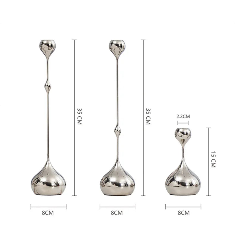 Lumière Silver Romance Candle Stand