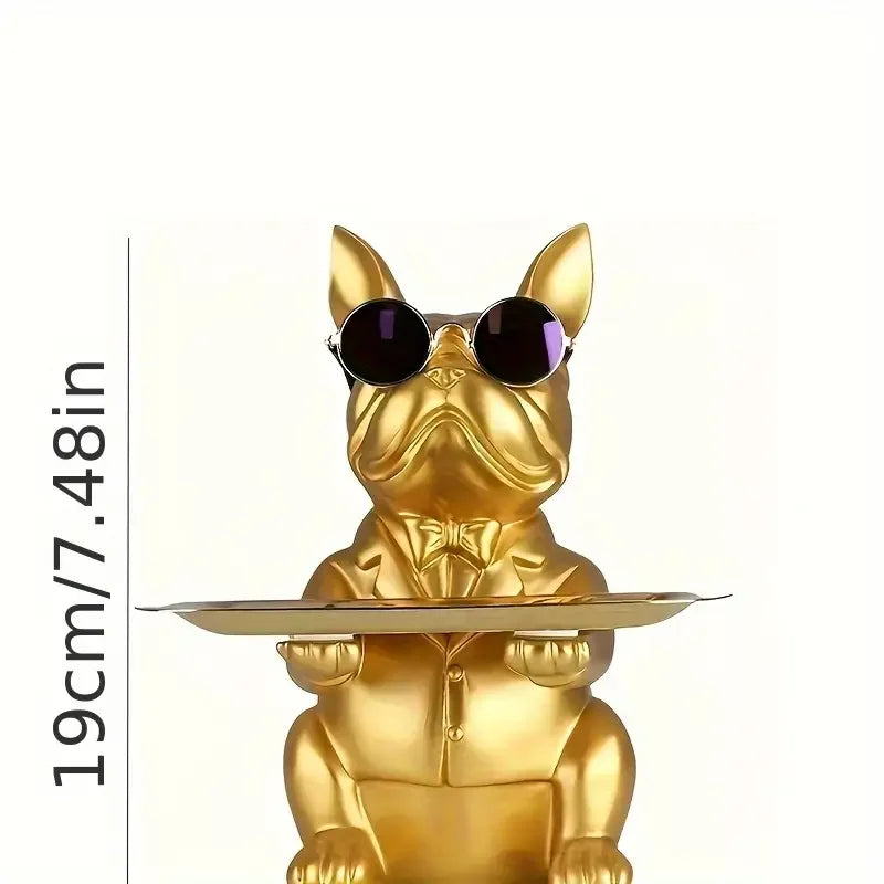 Golden Guardian Tray Sculpture
