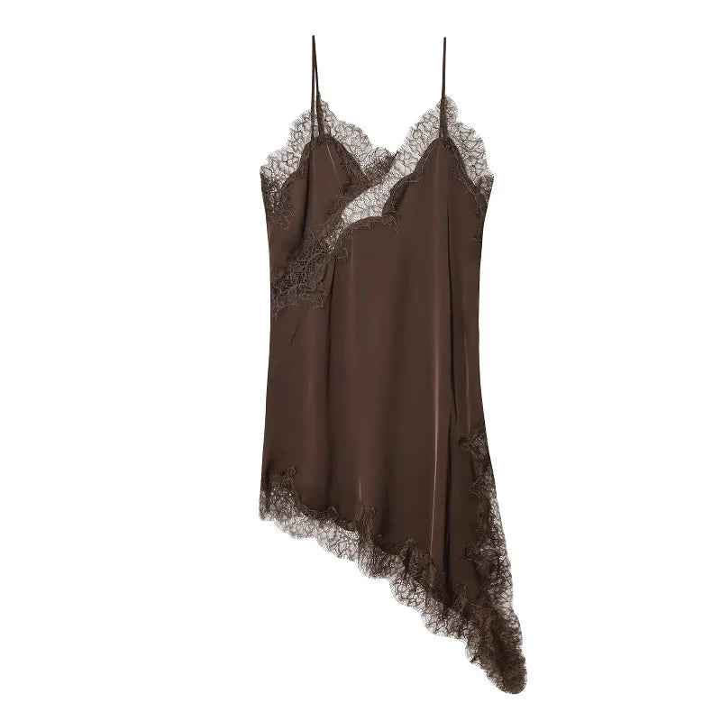 Luna Lace Satin Mini Dress