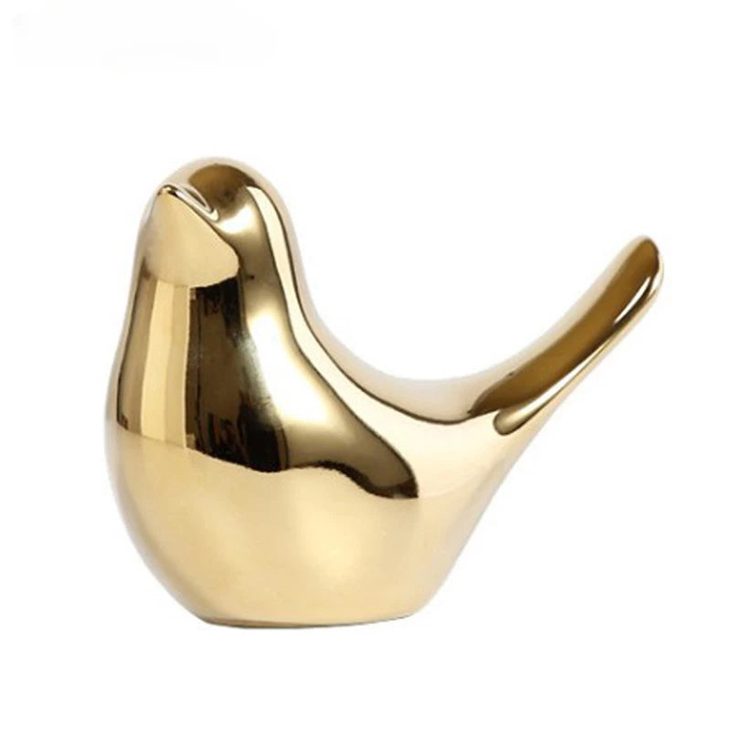 Nordic Gold Bird Sculpture Set