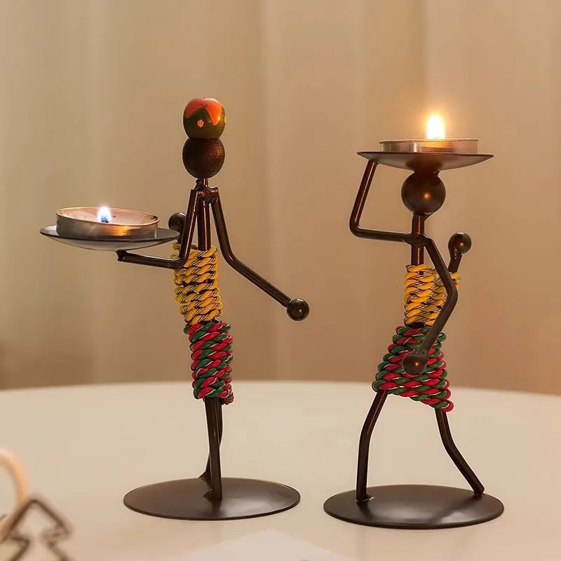 Golden Elegance Candle Holder