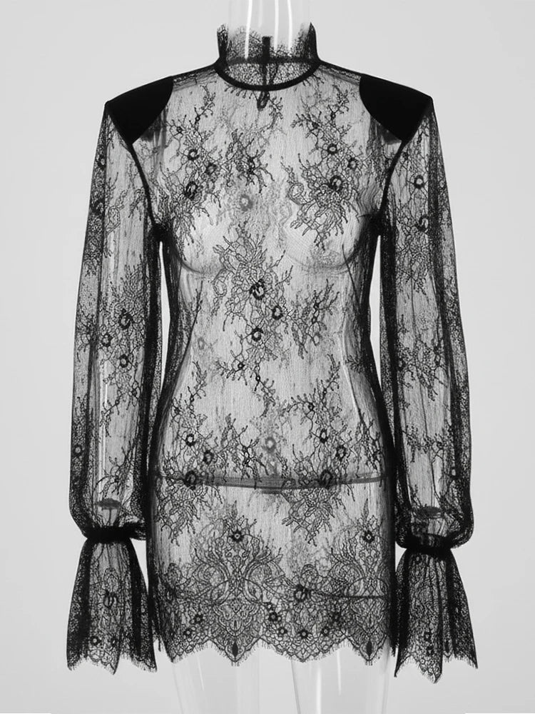Midnight Muse Sheer Dress