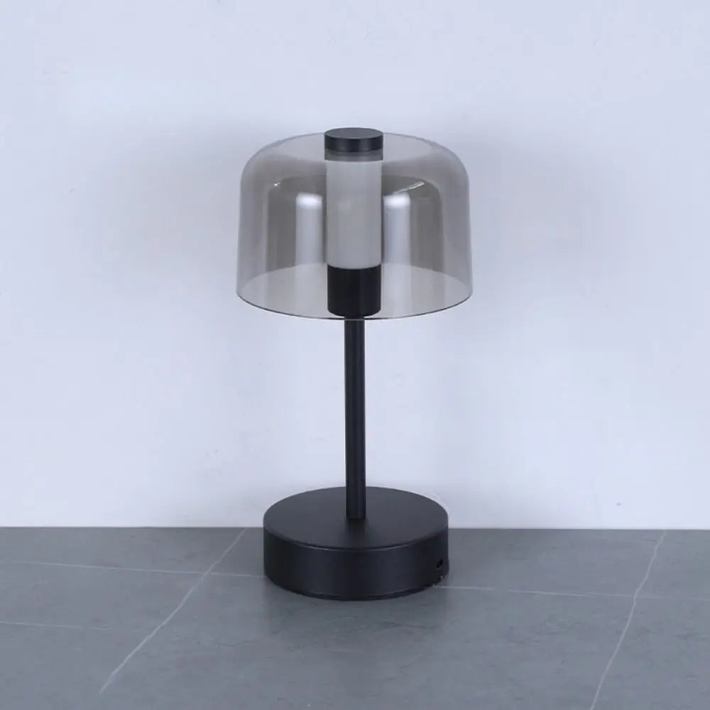 Wireless Metal Retro LED Table Lamp Touch Sensor Dimmable USB Rechargeable Cordless Reading Night Light for Home Bedroom Decor
