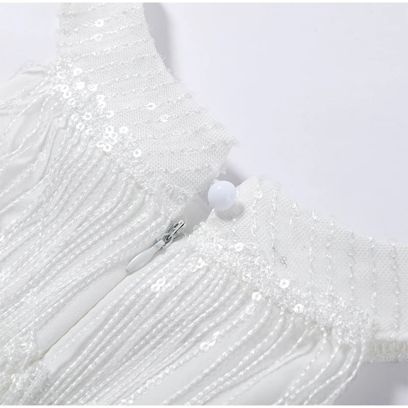 Luna Sequin Halter Dress