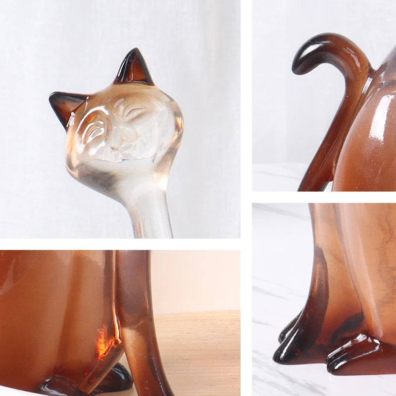 Crystal Whiskers Cat Sculpture