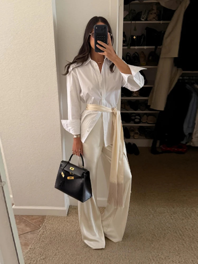 Silken Fringe Waist Scarf