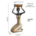 Golden Heritage Resin Sculpture & Candle Holder