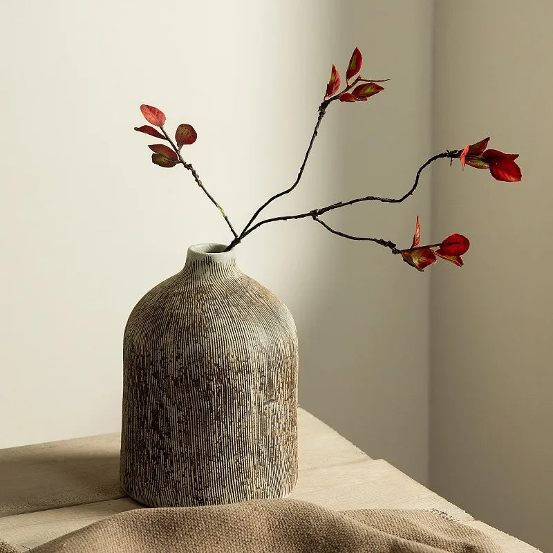Serene Script Ceramic Vase