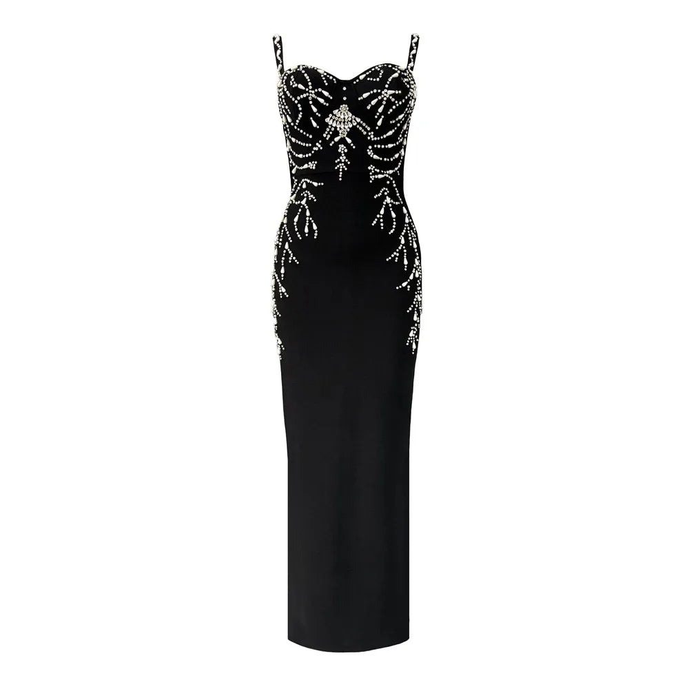 Midnight Crystal Bodycon Dress