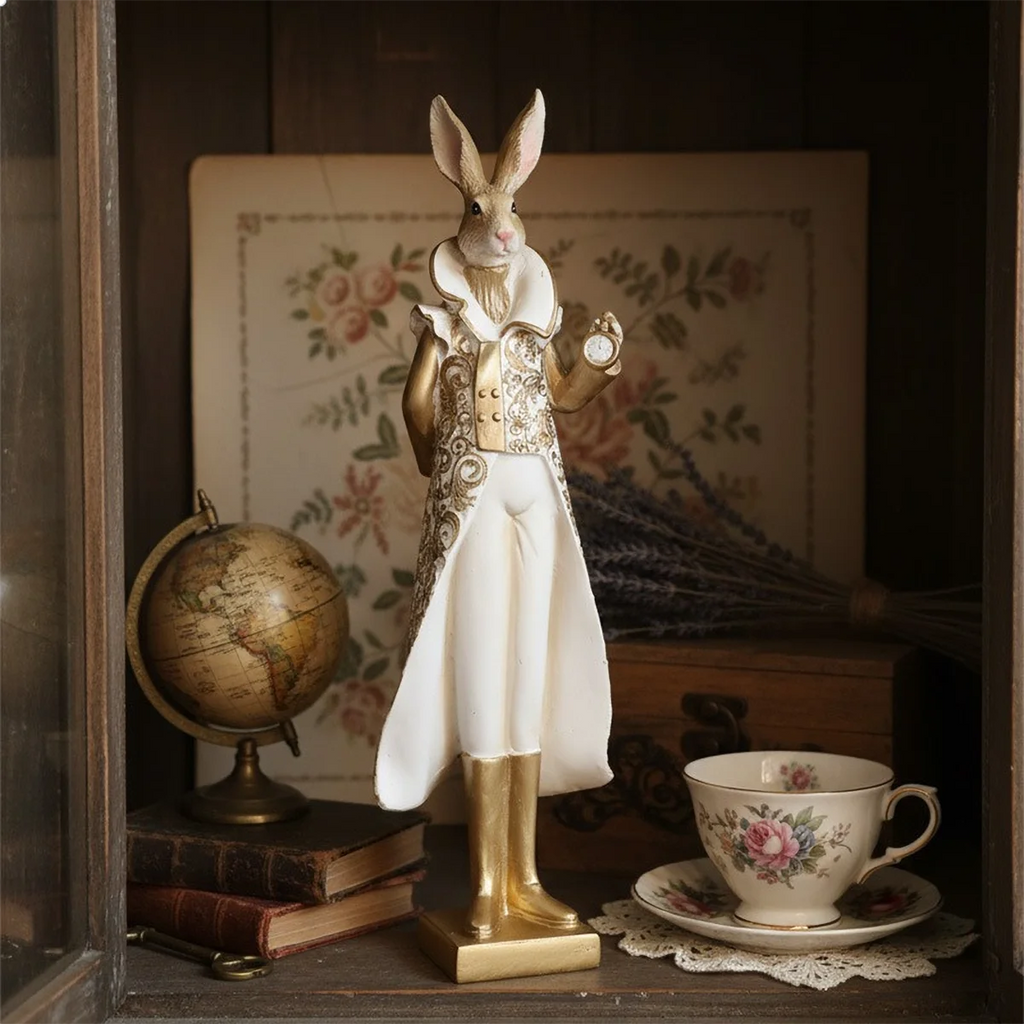 Golden Wonderland Rabbit Sculpture