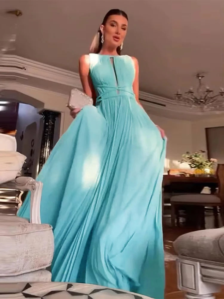 Elysian Lace-Up Evening Maxi