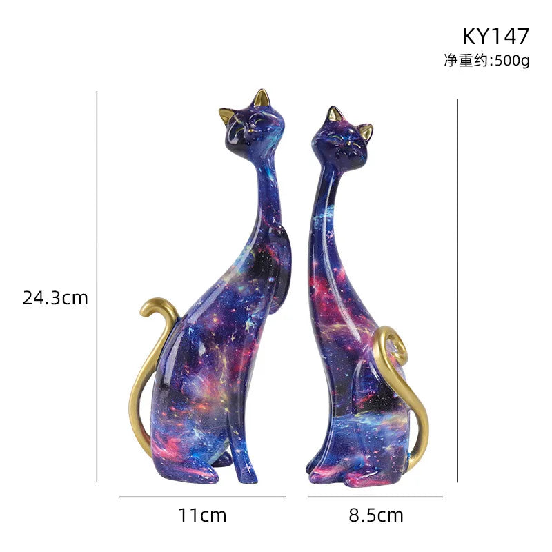 Nordic Abstract Cat Art Sculpture